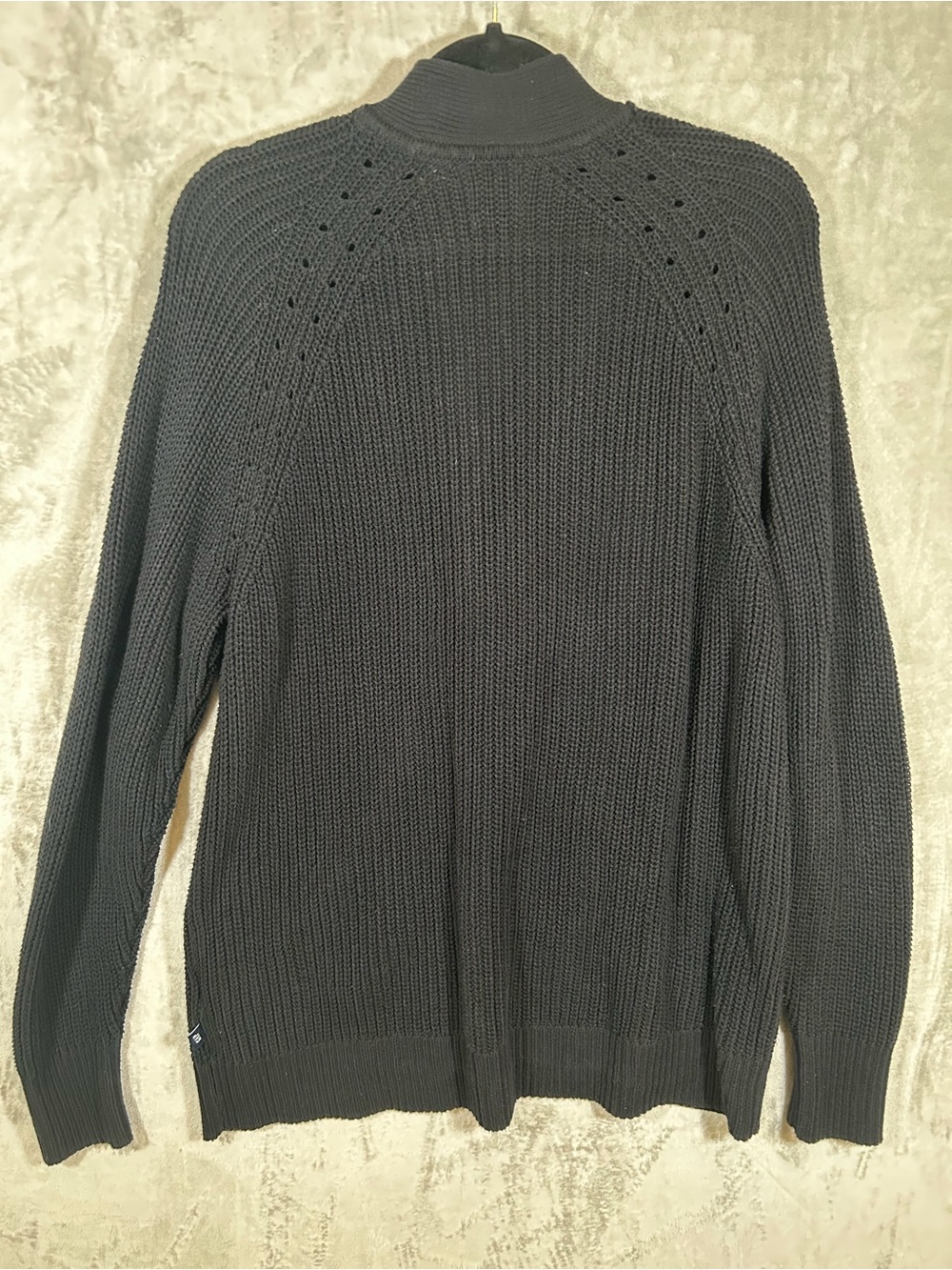 GAP Black Rib-Knit Cardigan with Button Front - Picture 5 of 7
